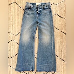 Women's High-Rise Wide Leg Blue Jeans